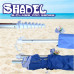 Качествен плажен чадър с винт SHADEL WP-pro СИН