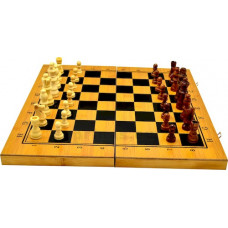 Бамбукова кутия за шах с фигури