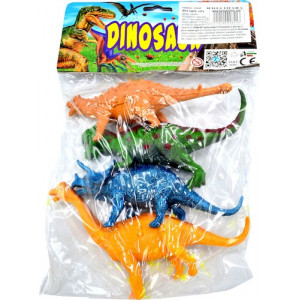 4 динозавъра от плътна пластмаса комплект