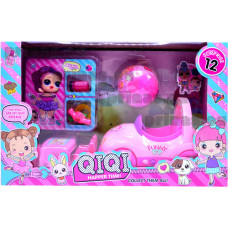 Детска играчка комплект кукла с розова кола ЛОЛА
