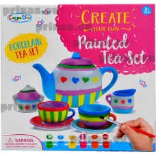 Сервиз керамичен чайник с боички за оцветяване