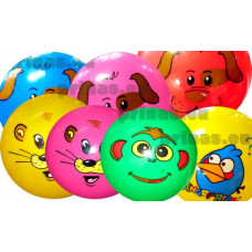 Едноцветна детска топка с картинка